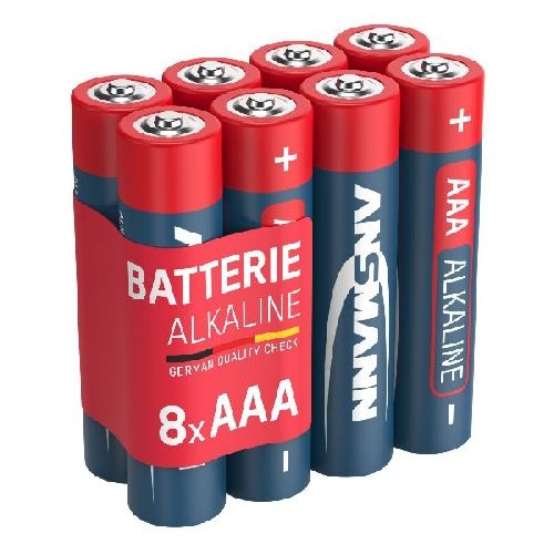 ANSMANN 5015360 RED Alkaline-Batterie, Micro (AAA), LR03, 8er Pack 01059B