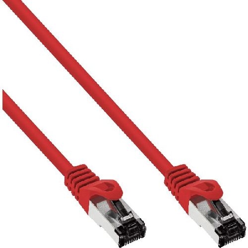 InLine® Patchkabel, S/FTP (PiMf), Cat.8.1, 2000MHz, halogenfrei, rot, 10m 78800R