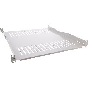 InLine® 19&quot; Fachboden, 550mm, 50kg, 1HE, RAL 7035 grau 19114H