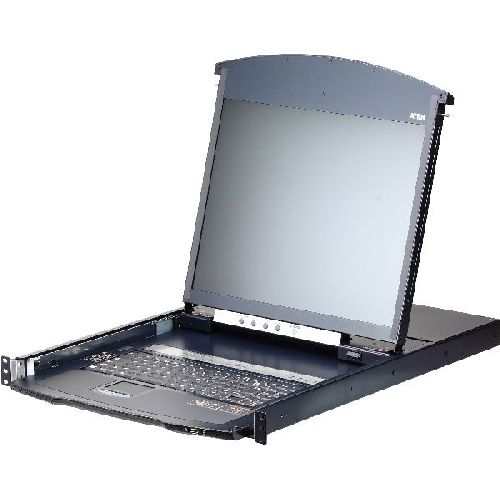 ATEN KL1116VN IT Cat.5 KVM over IP Switch 16-Port, 19-LCD, Dual-Rail, IT-Layout 60716Y