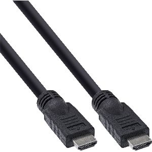 InLine® HDMI Kabel, HDMI-High Speed, Stecker / Stecker, schwarz, 15m 17615E