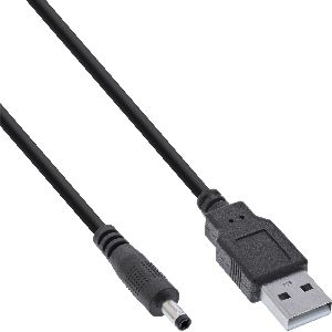 InLine® USB DC Stromadapterkabel, USB A Stecker zu DC 4,0x1,70mm Hohlstecker, sc 26806D