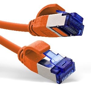 InLine® Patchkabel Slim, Cat.6A, S/FTP, TPE (LSZH) flexibel, PoE, orange, 30m 74930O