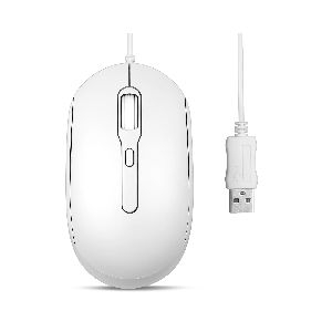 Perixx PERIMICE-222UW, Maus, optisch, 4 Tasten, Silent, USB-A, weiß 57144G