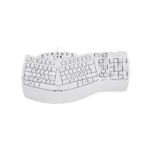 Perixx PERIBOARD-512 DE, Ergonomische USB-Tastatur, weiß 57205I