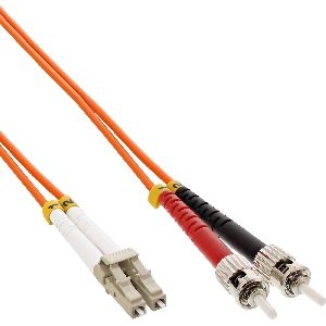 InLine® LWL Duplex Kabel, LC/ST, 50/125µm, OM2, 2m 88502