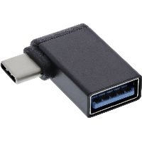 InLine® USB 3.2 Gen.2 Adapter, USB-C Stecker an A Buchse 90° gewinkelt OTG 35805W