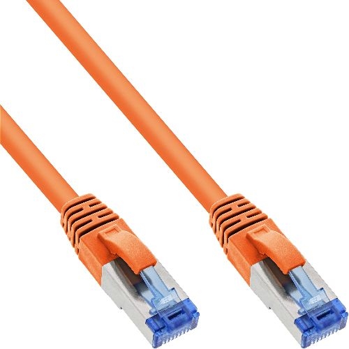 InLine® Patchkabel, S/FTP (PiMf), Cat.6A, halogenfrei, orange, 1,5m 76814O
