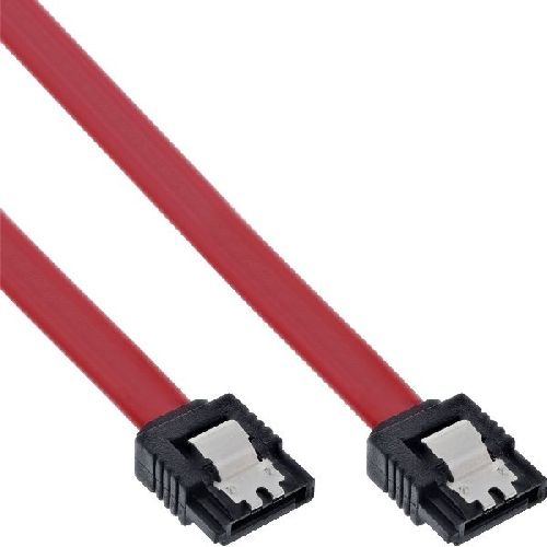 InLine® SATA Anschlusskabel, mit Sicherheitslasche, 0,7m 27707A