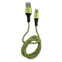 LC-Power LC-C-USB-TYPE-C-1M-7 USB A zu USB-C Kabel, grün/grau, 1m 31333F