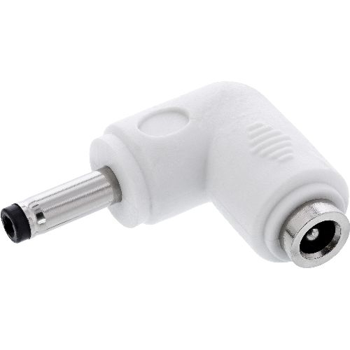 InLine® DC Adapter, 4,0 x 1,7 mm, Stecker/Buchse, gewinkelt, weiß 26899F