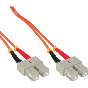 InLine® LWL Duplex Kabel, SC/SC, 50/125µm, OM2, 0,5m 83555