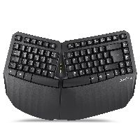 Perixx PERIBOARD-613 DE B, Kabellose kompakte ergonomische Tastatur, schwarz 57151F