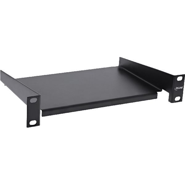 InLine® 10" Fachboden, 160mm, 10kg, 1HE, RAL 9005 schwarz 19109E