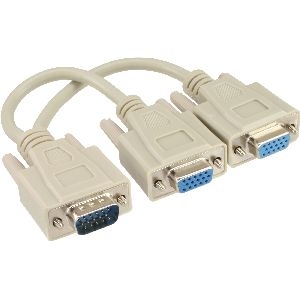 InLine® VGA Y-Adapterkabel, VGA Stecker auf 2x VGA Buchse 17307