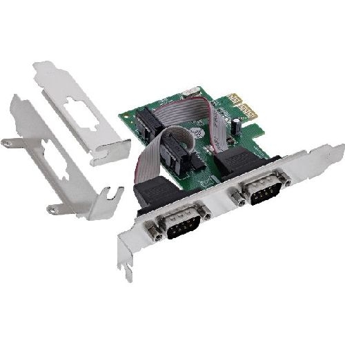 InLine® PCIe 2-Port RS-232 Karte, 2x D-Sub 9 Stecker, inkl. Low-Profile 76619F