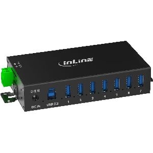 InLine® USB 3.2 Gen.1 Industrie-Hub, 7 Port, Aluminiumgehäuse, mit Netzteil 35396B