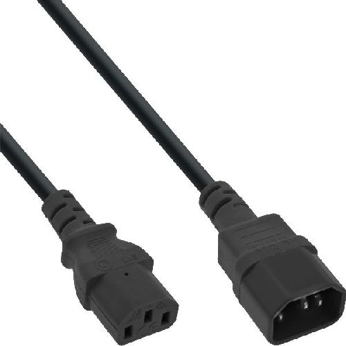 35er B-Pack InLine® Kaltgeräteverlängerung, C13/C14, schwarz, 1,8m B-16632