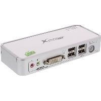 InLine® KVM Switch, DVI, 2-fach, USB (4-fach), mit Audio 61602C