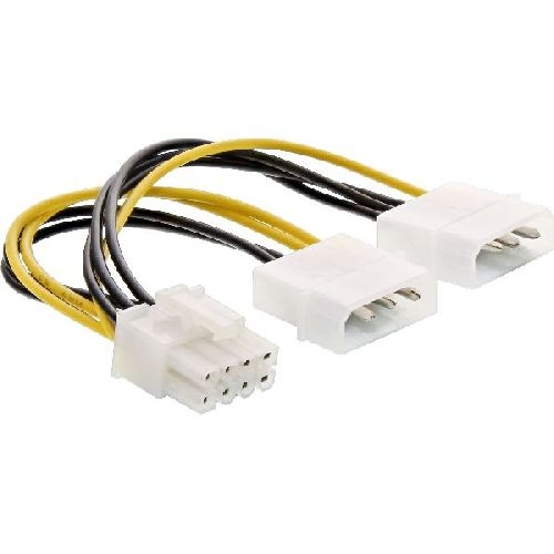 InLine® Stromadapter intern, 2x 4pol zu 8pol für PCIe (PCI-Express) Grafikkarten 26628C
