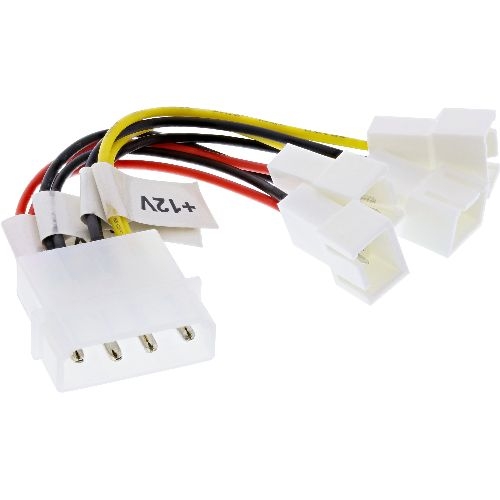 InLine® Lüfter Adapterkabel, 2x 12V und 2x 5V, für 4 Lüfter 33005B
