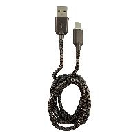 LC-Power LC-C-USB-TYPE-C-1M-6 USB A zu USB-C Kabel, Metall schwarz, 1m 31333E